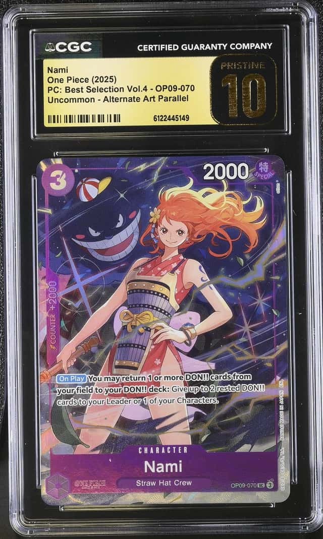 2025 One Piece Premium Collection Best Selection Vol. 4 Alt Art Nami #OP09-070 CGC 10 PRISTINE