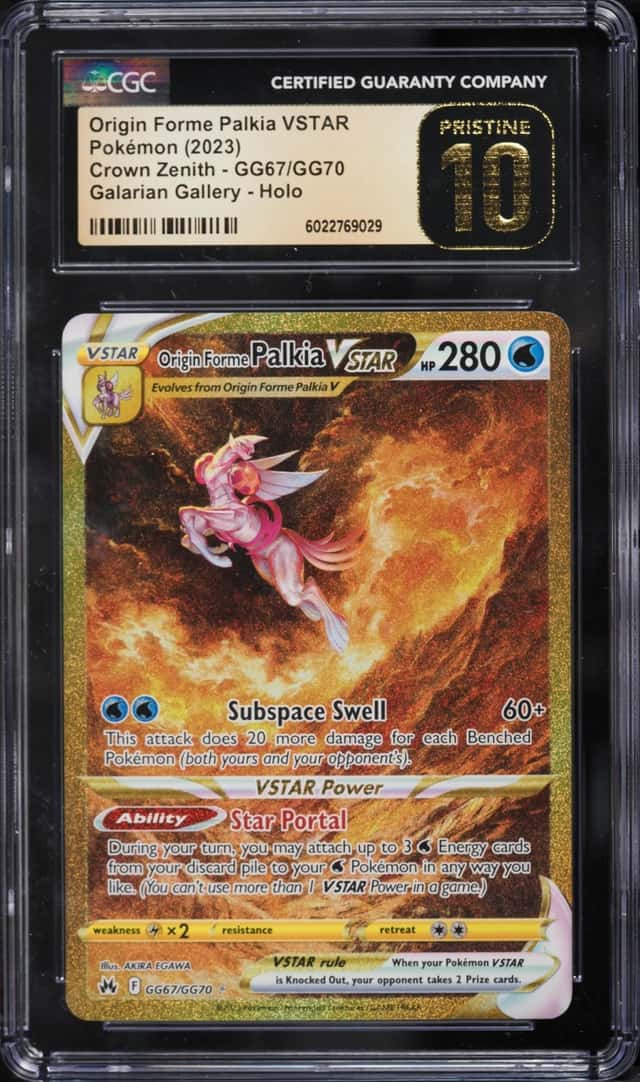 2023 Pokemon SWSH Crown Zenith Gold Rare Origin Forme Palkia VSTAR #GG67 CGC 10 PRISTINE