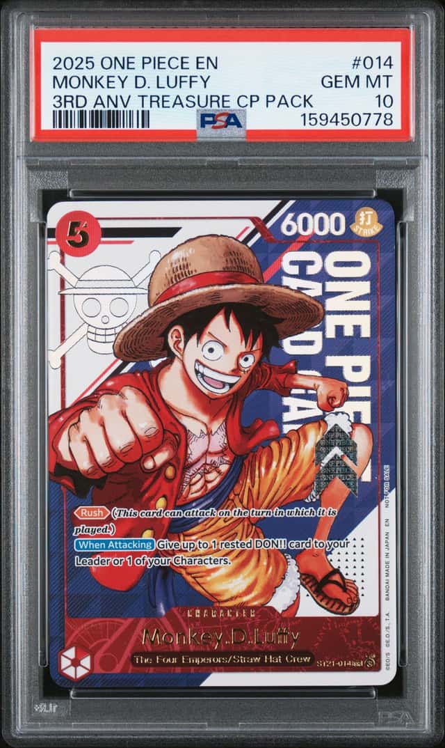 2025 One Piece 3rd Anniversary Treasure Campaign Pack Monkey D. Luffy #ST21014