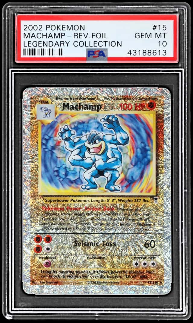 2002 Pokemon Legendary Collection Reverse Holo Machamp #15