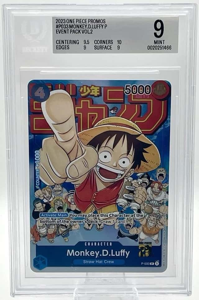 Monkey.D.Luffy (Event Pack Vol. 2) P-033 One Piece Promotion Cards BGS 9