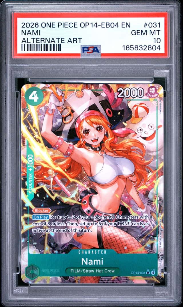 2026 ONE PIECE OP14-EB04-THE AZURE SEA'S SEVEN ALTERNATE ART #031 NAMI PSA 10