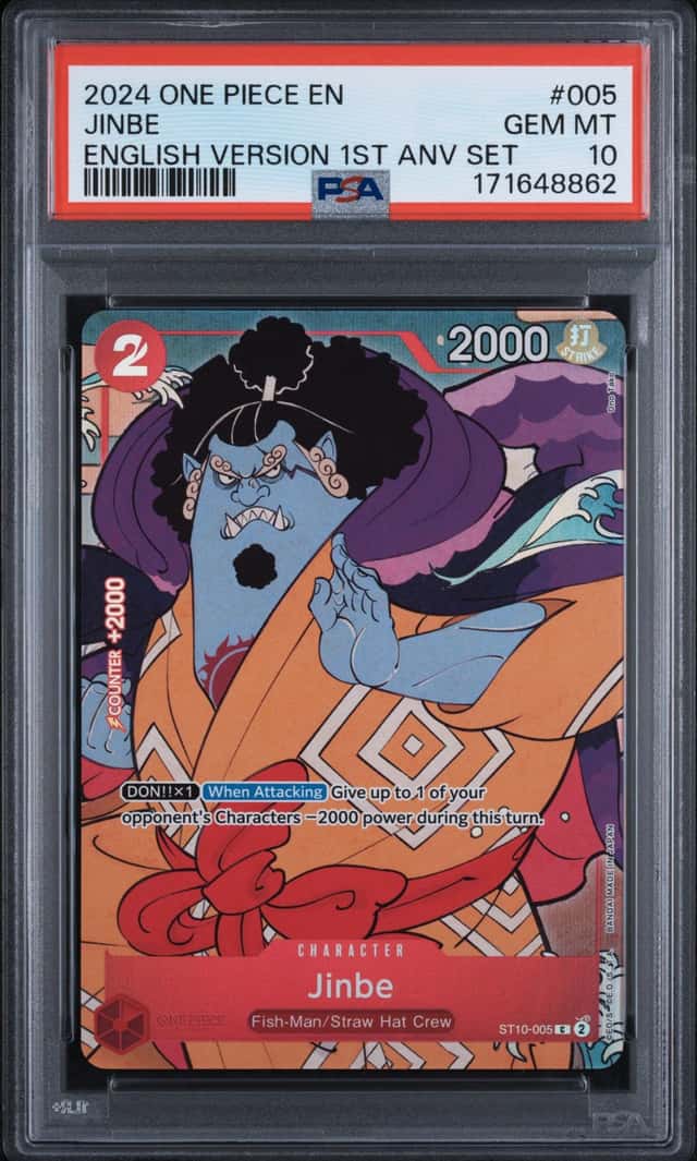 2024 One Piece EN Jinbe English Version 1st Anniversary #ST10-005 PSA 10