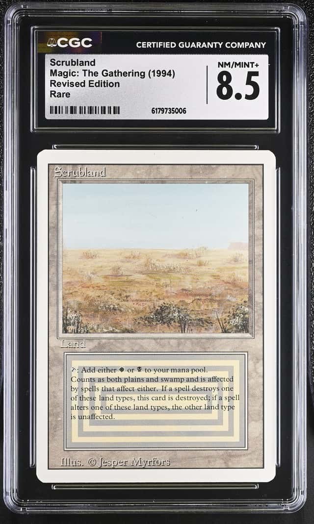 Magic: The Gathering Scrubland Revised Edition CGC...