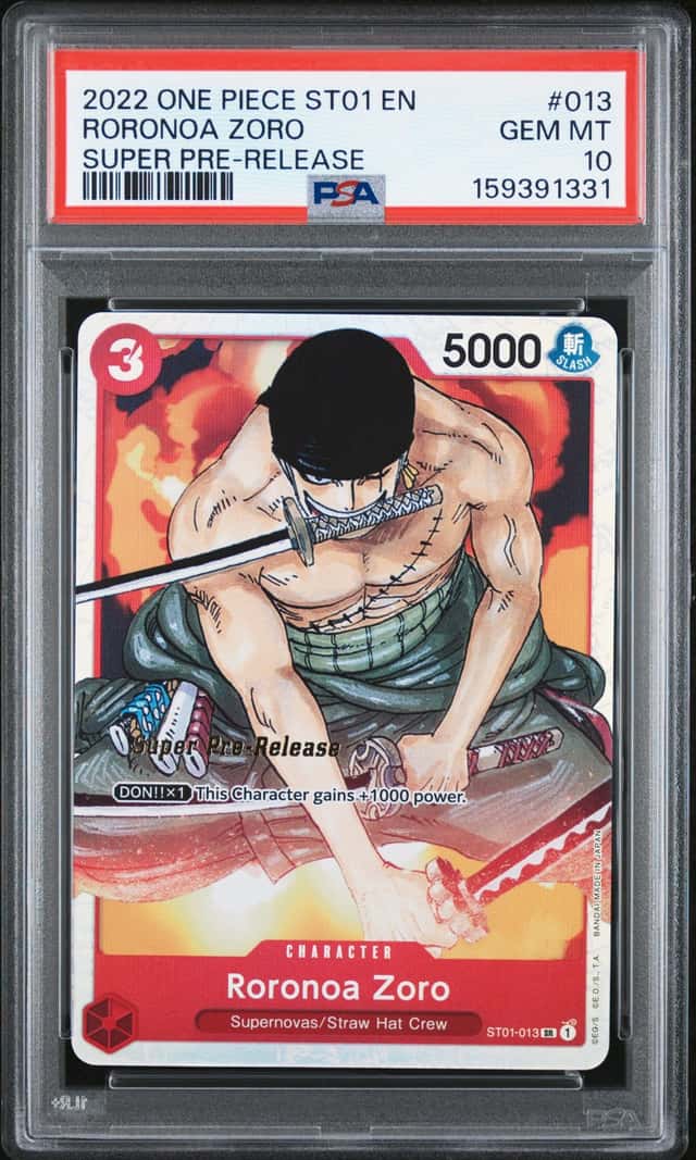 2022 One Piece Starter Deck Straw Hat Crew Super Pre Release Roronoa Zoro #ST01-013