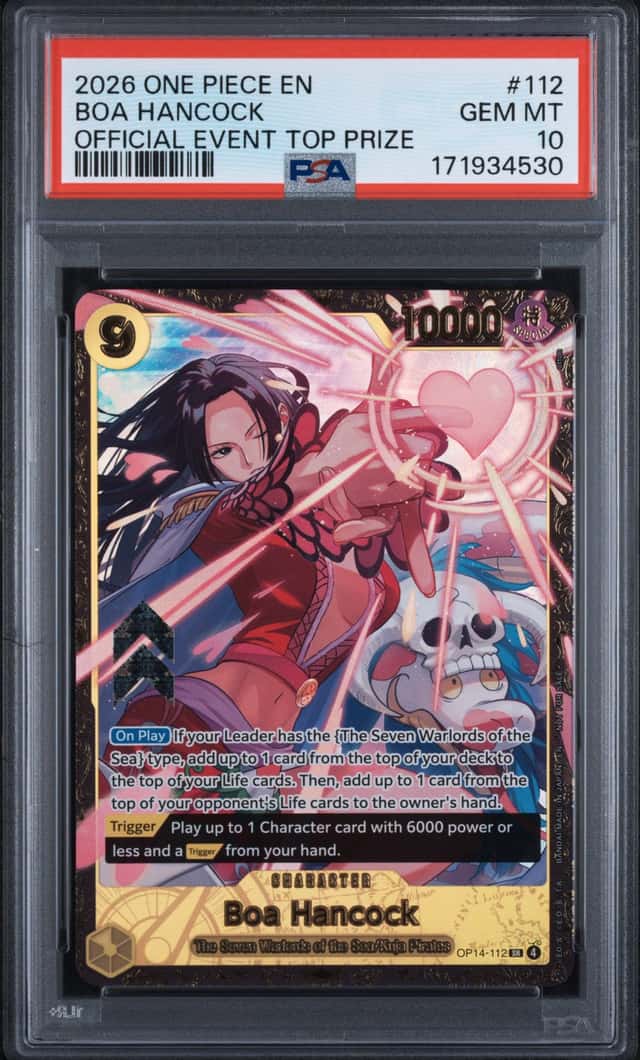 2026 One Piece EN Official Event Top Prize #112 Boa Hancock PSA 10 GEM MINT