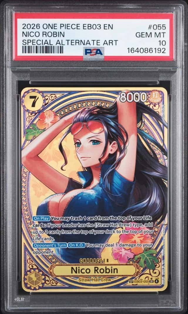 2026 ONE PIECE EB03-EXTRA BOOSTER HEROINES EDITION SPECIAL AA NICO ROBIN PSA 10
