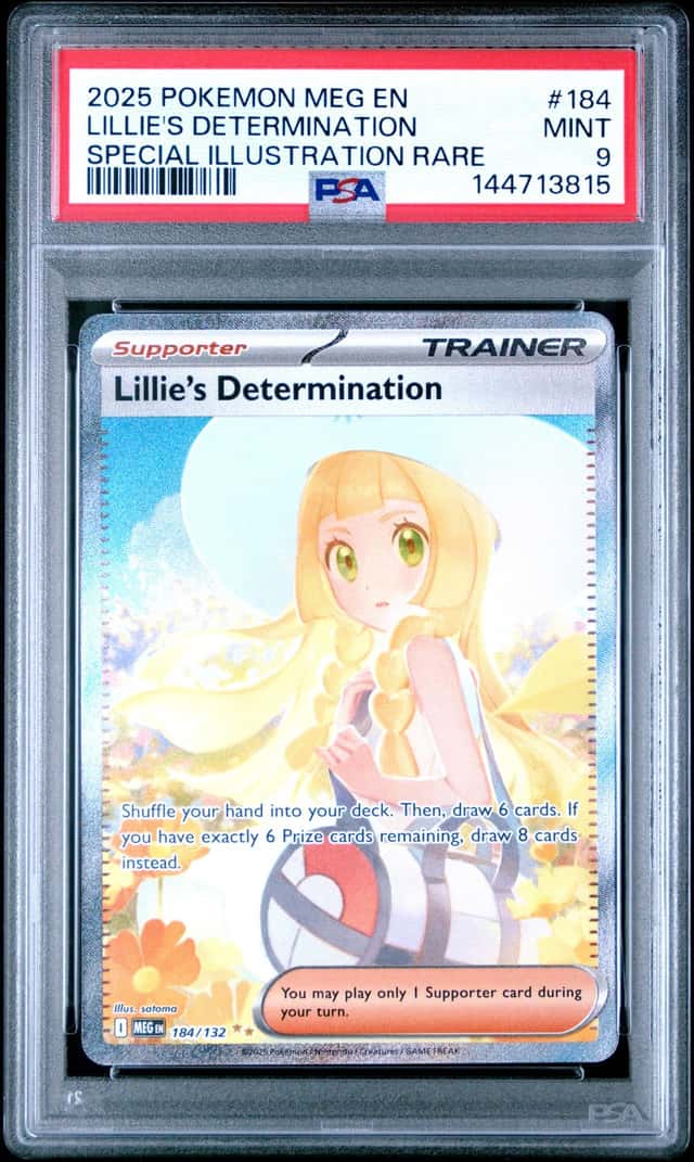 Lillie’s Determination 184/132 Pokemon TCG Mega Evolution Trainer SIR PSA 9