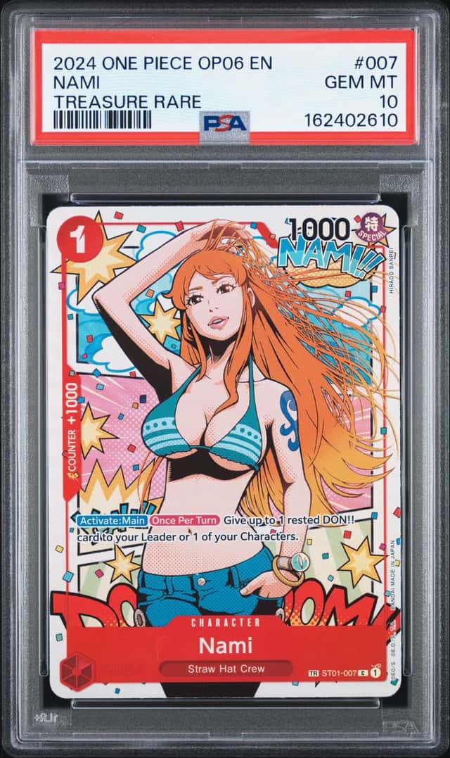 2024 One Piece Wings of The Captain Nami Treasure Rare #ST01-007 PSA 10 GEM MINT