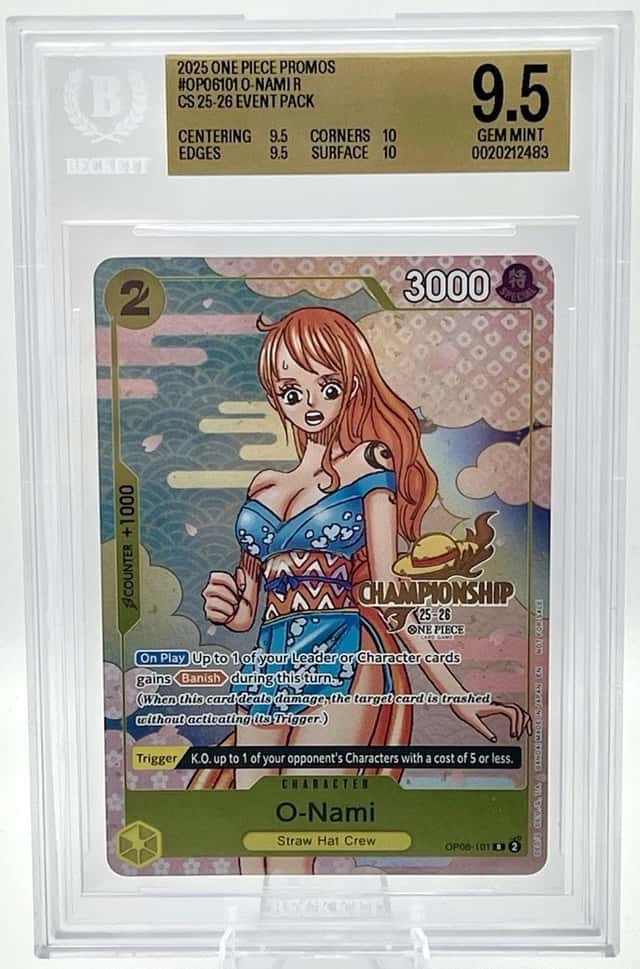 O-Nami (CS 25-26 Event Pack) OP06-101 One Piece Promotion Cards Foil BGS 9.5