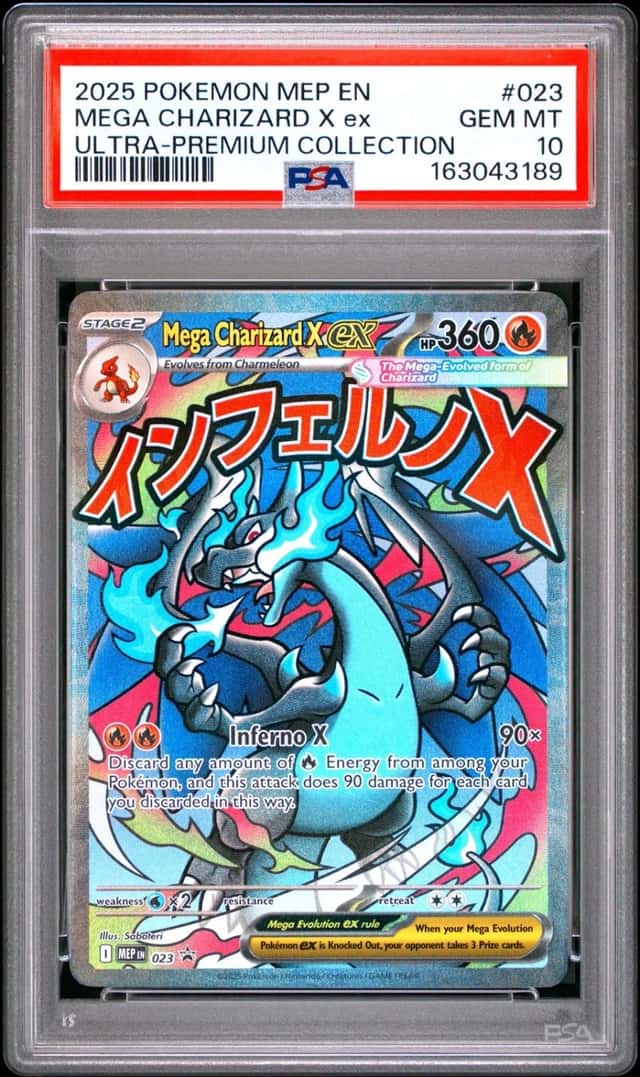 2025 POKEMON MEP EN-ME ULTRA-PREMIUM COLLECTION #023 MEGA CHARIZARD X EX PSA 10