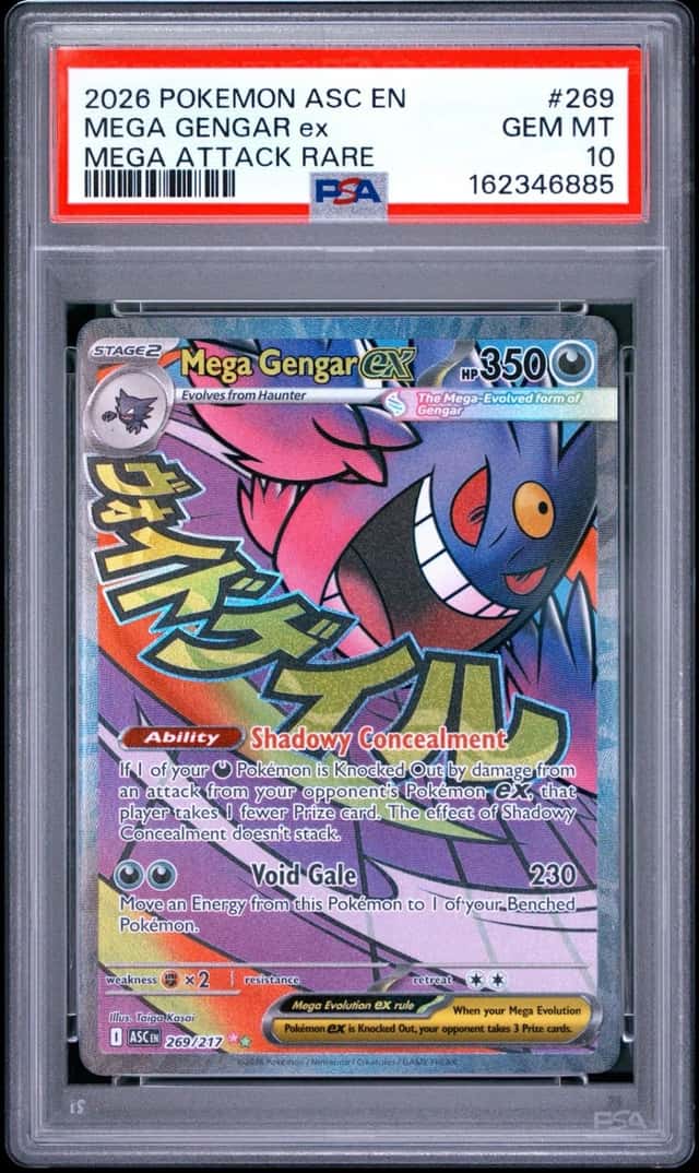 2026 POKEMON ASC EN-ASCENDED HEROES MEGA ATTACK RARE #269 MEGA GENGAR EX PSA 10