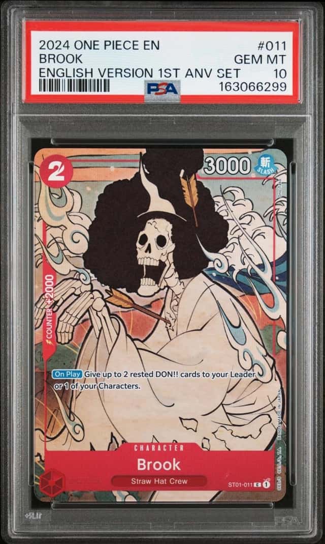 2024 ONE PIECE ENGLISH VERSION 1ST ANNIVERSARY SET #011 BROOK PSA 10