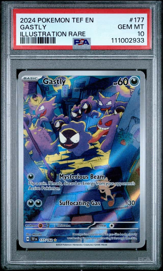 Pokemon Card - PSA 10 Gastly 177/162 - Temporal Forces IR - GEM MT - PSA10