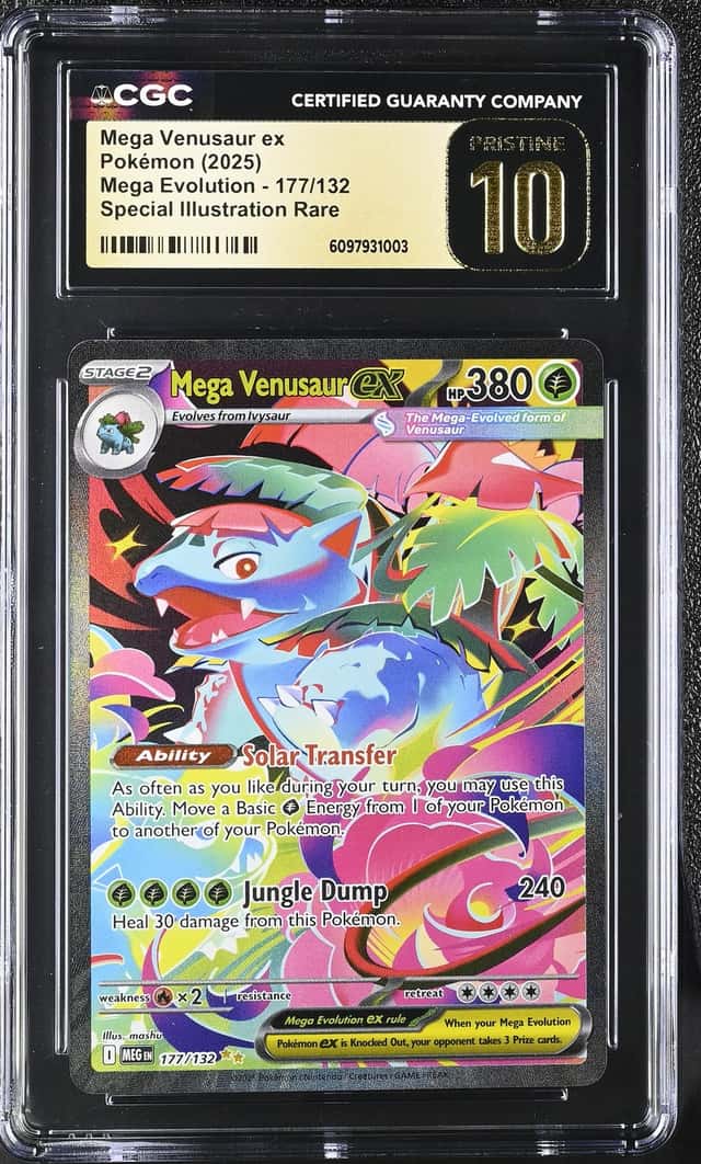 Pokémon TCG Mega Venusaur EX Mega Evolutions CGC Pristine 10 SIR