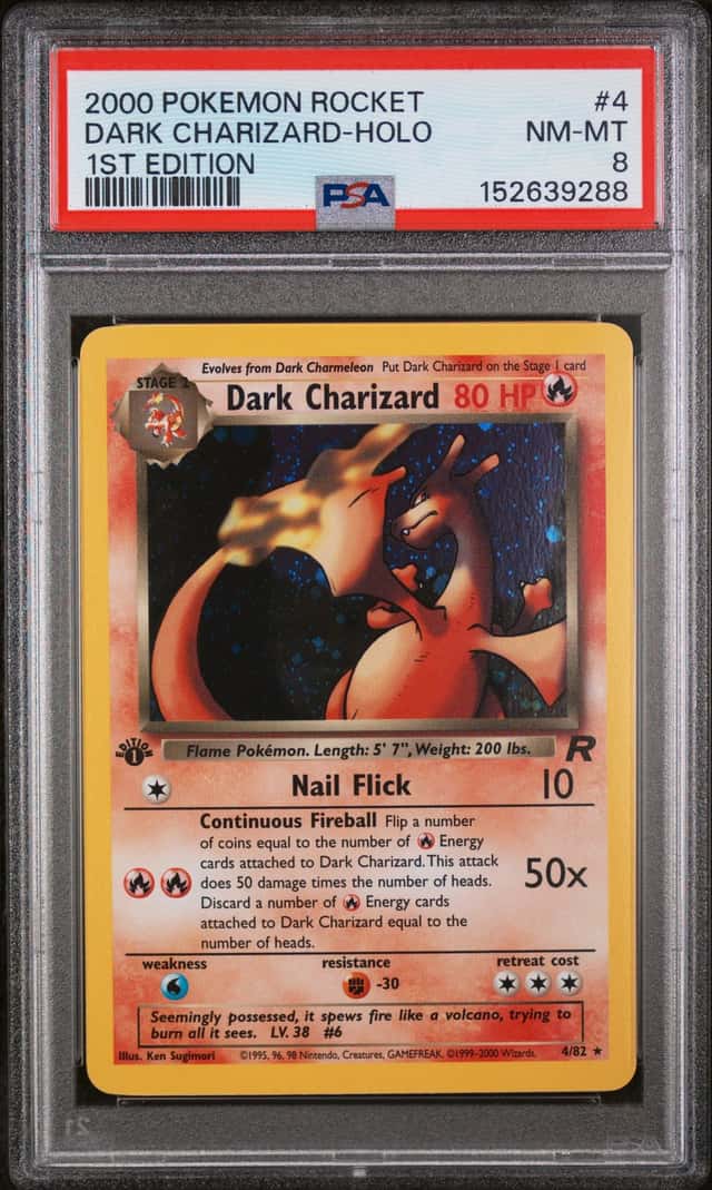 Pokémon TCG Dark Charizard 1st Edition Holo Rare PSA 8