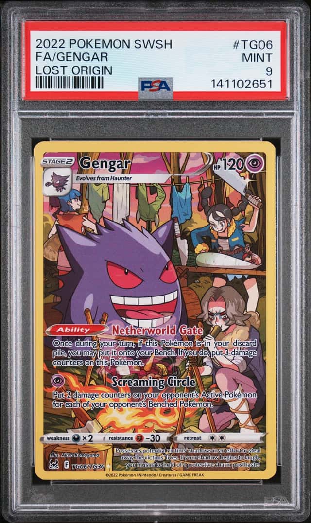 Pokemon PSA 9 2022 Gengar 9 Lost Origin TG06