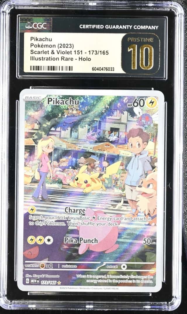 2023 Pokémon Pikachu IR-Holo Scarlet & Violet 151 #173/165 CGC PRISTINE 10