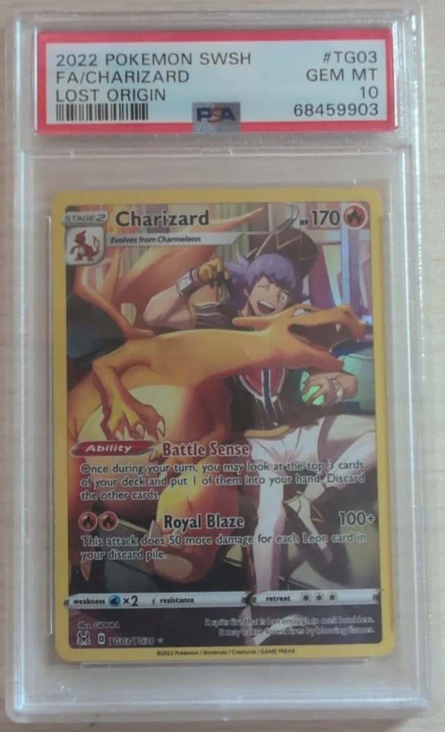 2022 Pokemon SWSH Lost Origin Charizard Trainer Gallery #TG03/TG30 PSA 10
