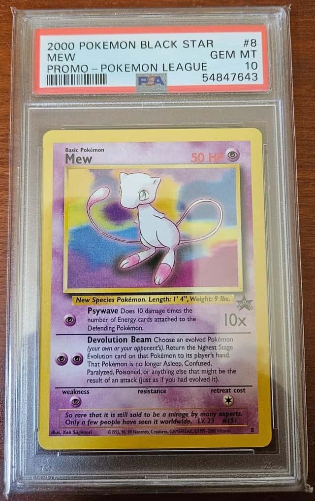 Pokemon 2000 Mew 8 Pokemon League Black Star Promo GEM MINT PSA 10