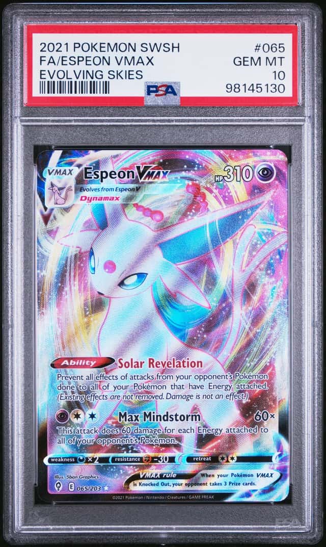 The Pokémon Company Espeon VMAX 065/203 Evolving Skies Ultra Rare Holo PSA 10