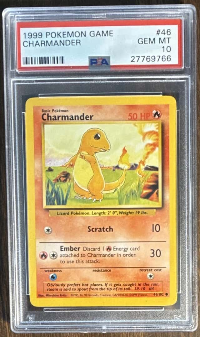 WOTC Charmander Base Set Unlimited 46/102 PSA 10
