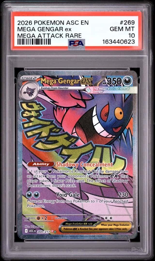 2026 POKEMON ASC EN-ASCENDED HEROES #269 MEGA GENGAR ex MEGA ATTACK RARE PSA 10