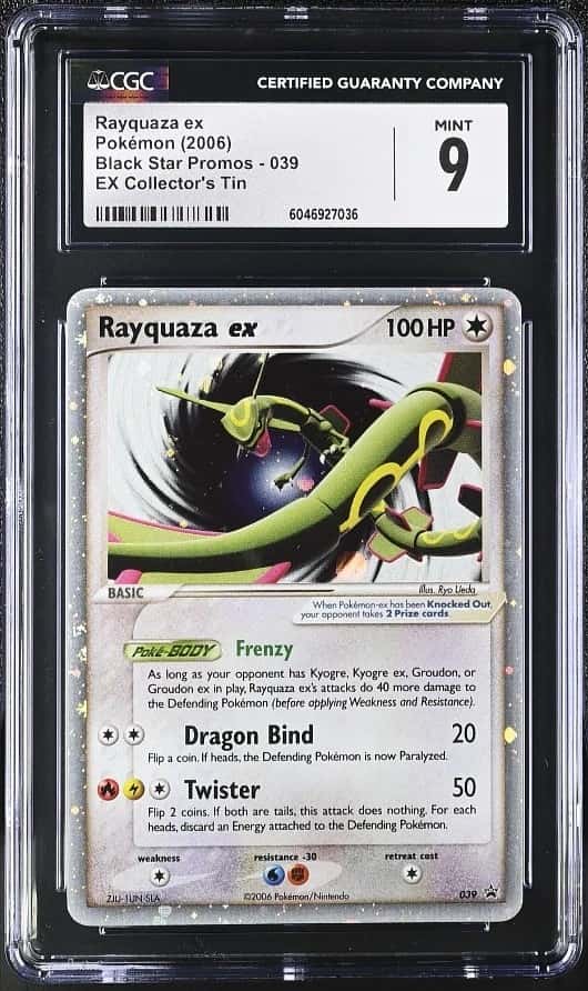 Pokémon Rayquaza ex 2006 BSP #039 EX Collector's Tin CGC 9