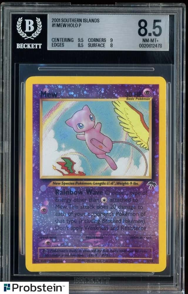 2001 Pokemon Southern Islands Promo #1 Mew Holo BGS 8.5 NM-MT+