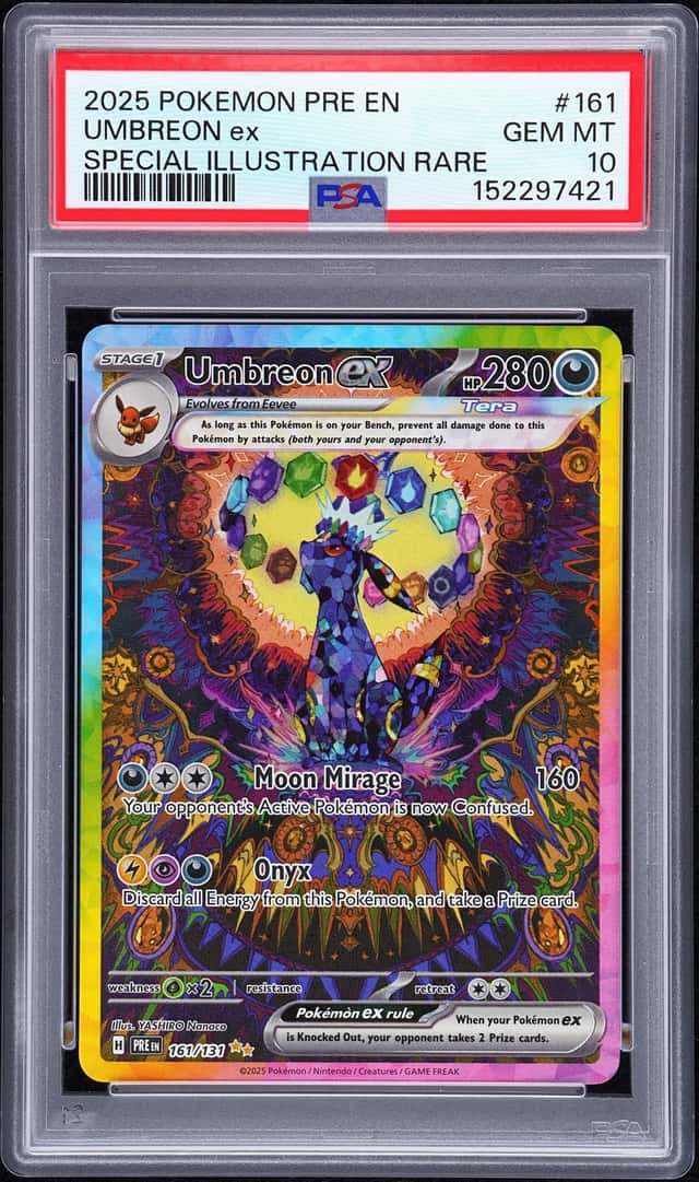 2025 Pokemon PRE EN Special Illustration Rare #161 Umbreon ex PSA 10
