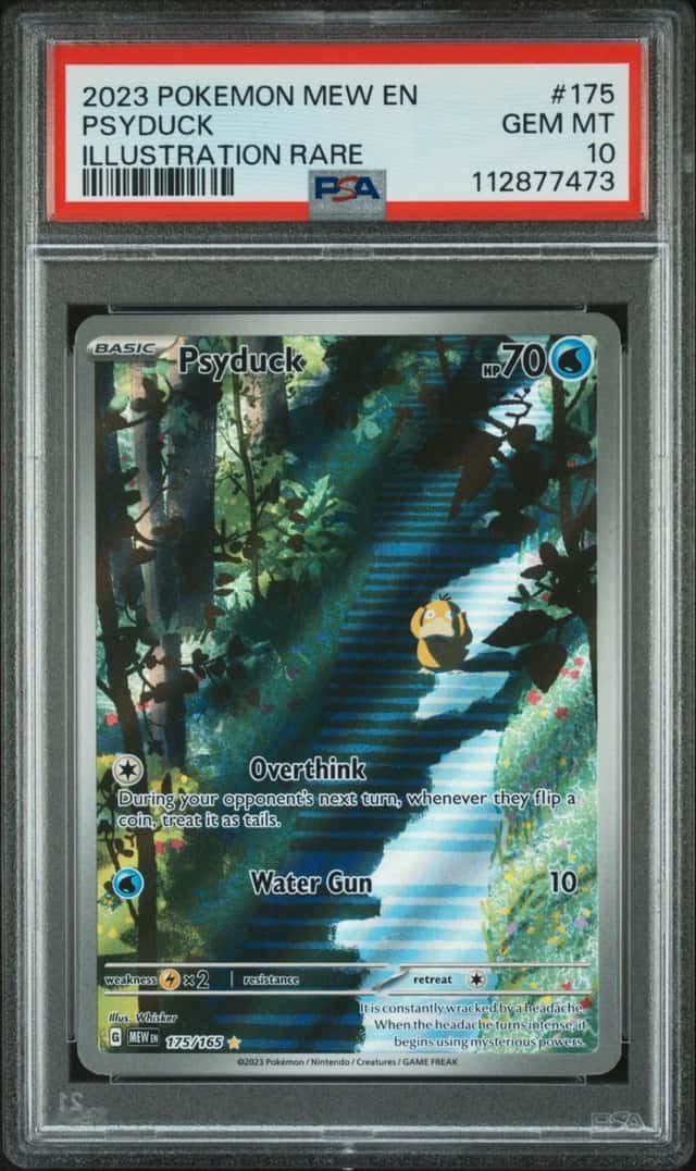 POKEMON PSYDUCK 2023 MEW EN-151 #175 ILLUS RARE PSA 10