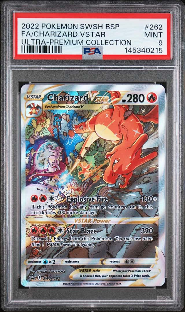 Pokemon PSA 9 Charizard VSTAR Promo 2022 SWSH262 Ultra-Premium Collection ENG