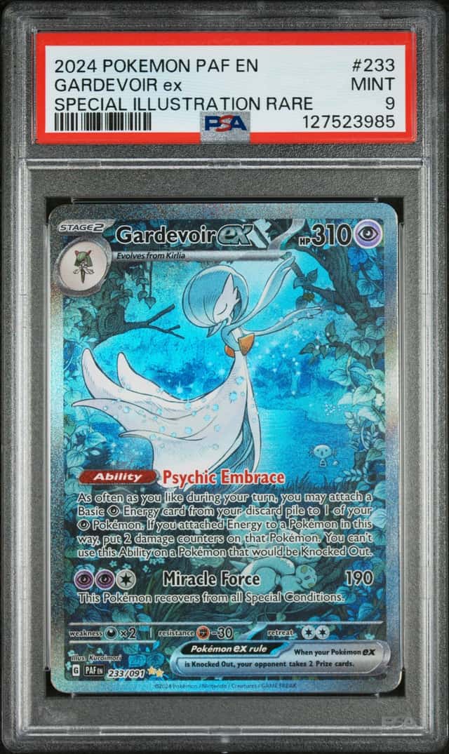 Pokemon Gardevoir ex 233/091 Paldean Fates SIR Holo English PSA 9 2024