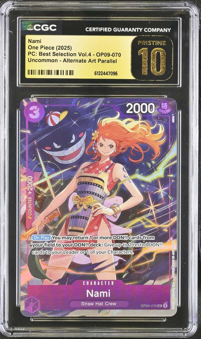 2025 One Piece Premium Best Selection Vol.4 Alt Art Nami #OP09-070 CGC 10 PRISTINE