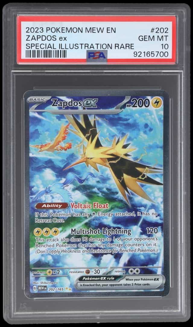 2023 Pokemon Mew Special Illustration Rare Zapdos Ex #202