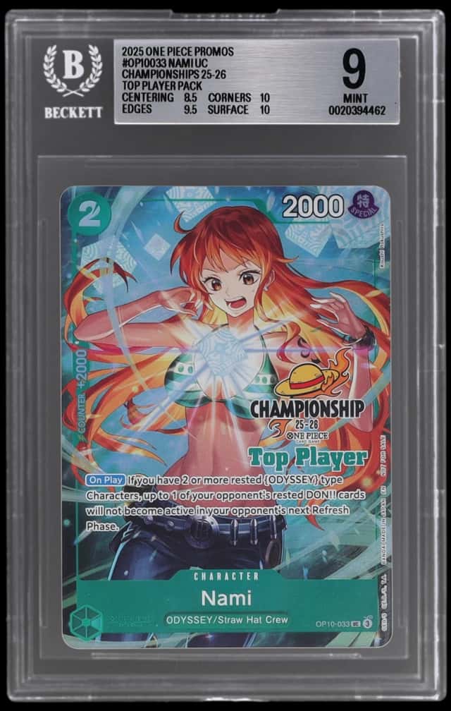 2025 One Piece Promos Championships Top Player Pack Nami #OP10-033