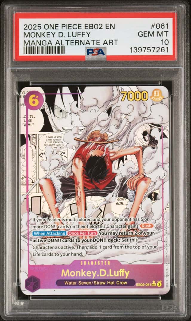 2025 One Piece Booster Anime 25th Collection Manga Alternate Art Monkey D. Luffy #EB02061
