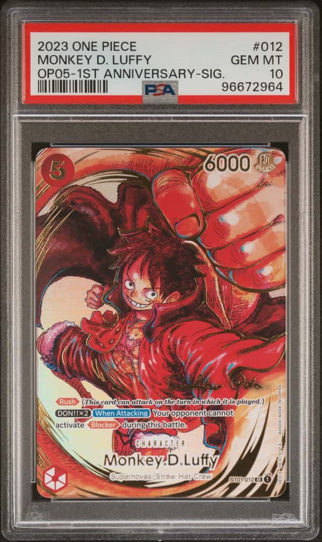 2023 One Piece Awakening of the New Era 1st Anniversary Signature Monkey D Luffy #ST01012