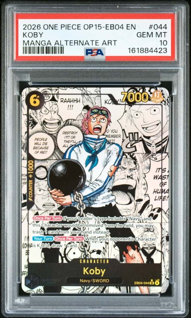 2026 ONE PIECE KOBY MANGA ALT ART EB04-ADVENTURE ON KAMI'S ISLAND #044 PSA 10