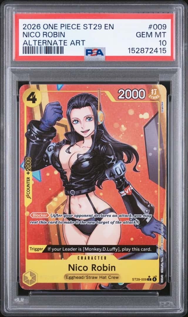 One Piece Nico Robin Alternate Art ST29-009 PSA 10 Gem Mint