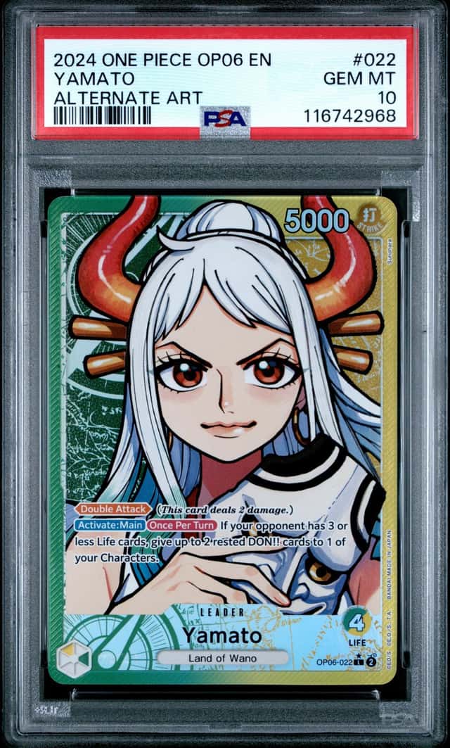 2024 One Piece OP06 En Alternate Art #022 Yamato PSA 10 GEM MINT