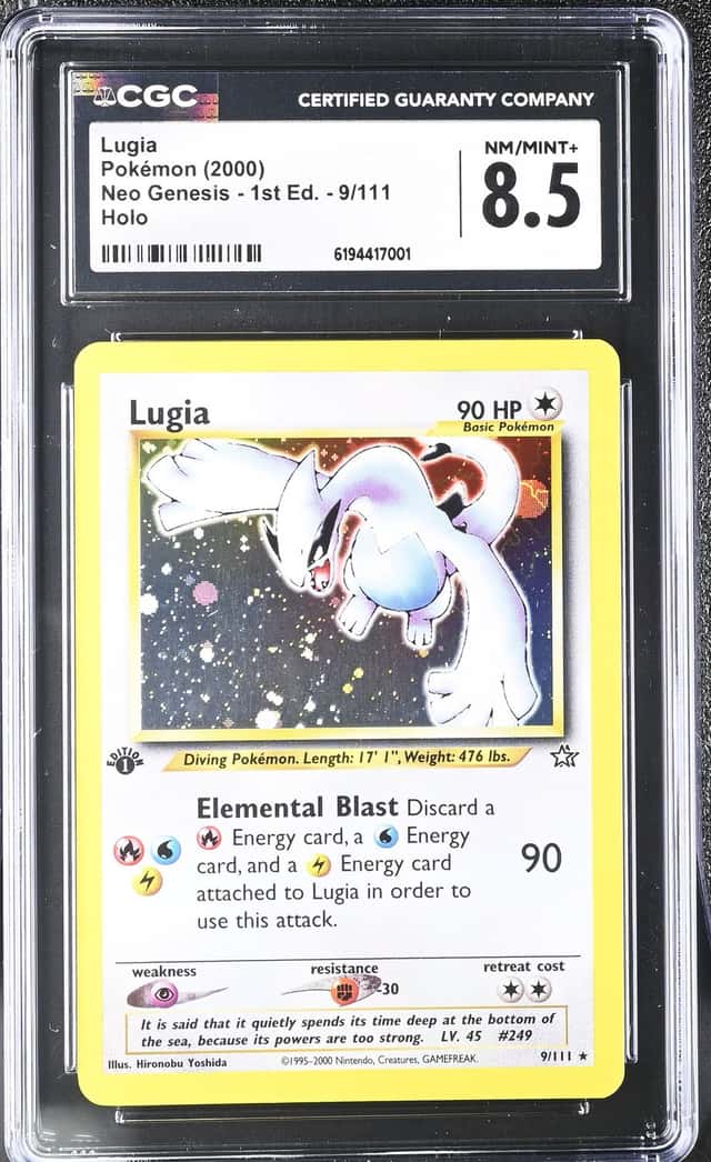 2000 Pokemon Neo Genesis 1st Edition #9/111 Lugia Holo CGC 8.5 NM-MT+