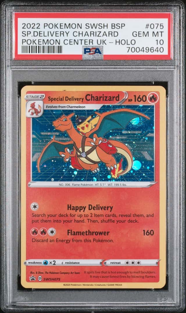 2022 Pokemon SWSH BSP Pokemon Center UK Special Delivery Charizard PSA 10