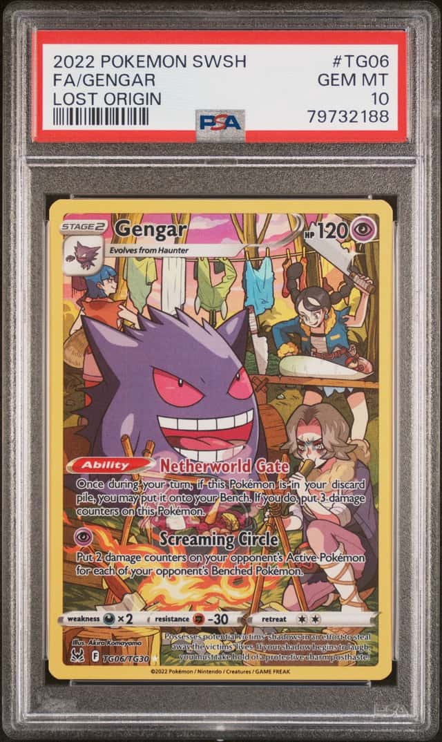 2022 Pokemon SWSH Lost Origin Rare Holo Gengar PSA 10 #TG06/TG30