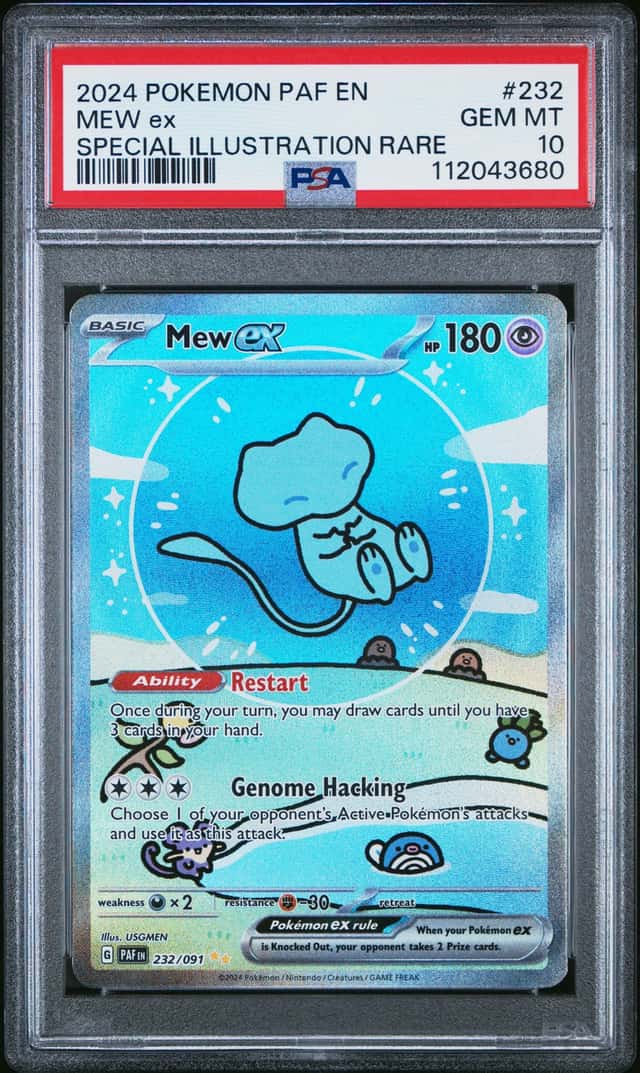 POKEMON MEW ex 2024 PALDEAN FATES #232 SPECIAL ILL RARE PSA 10