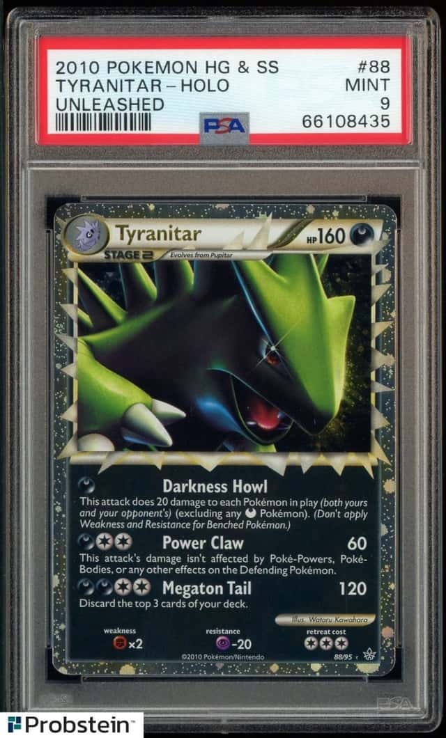 2010 Pokemon HG & SS Unleashed #88 Tyranitar Holo PSA 9 MINT
