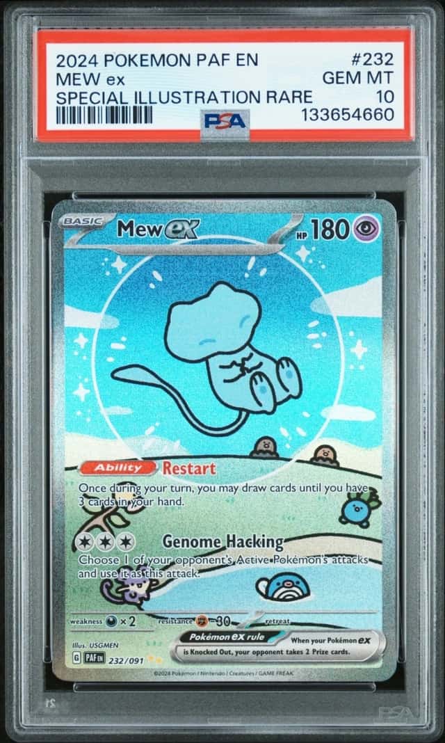 POKEMON MEW ex 2024 PAF EN-PALDEAN FATES #232 SP ILLUS RARE PSA 10