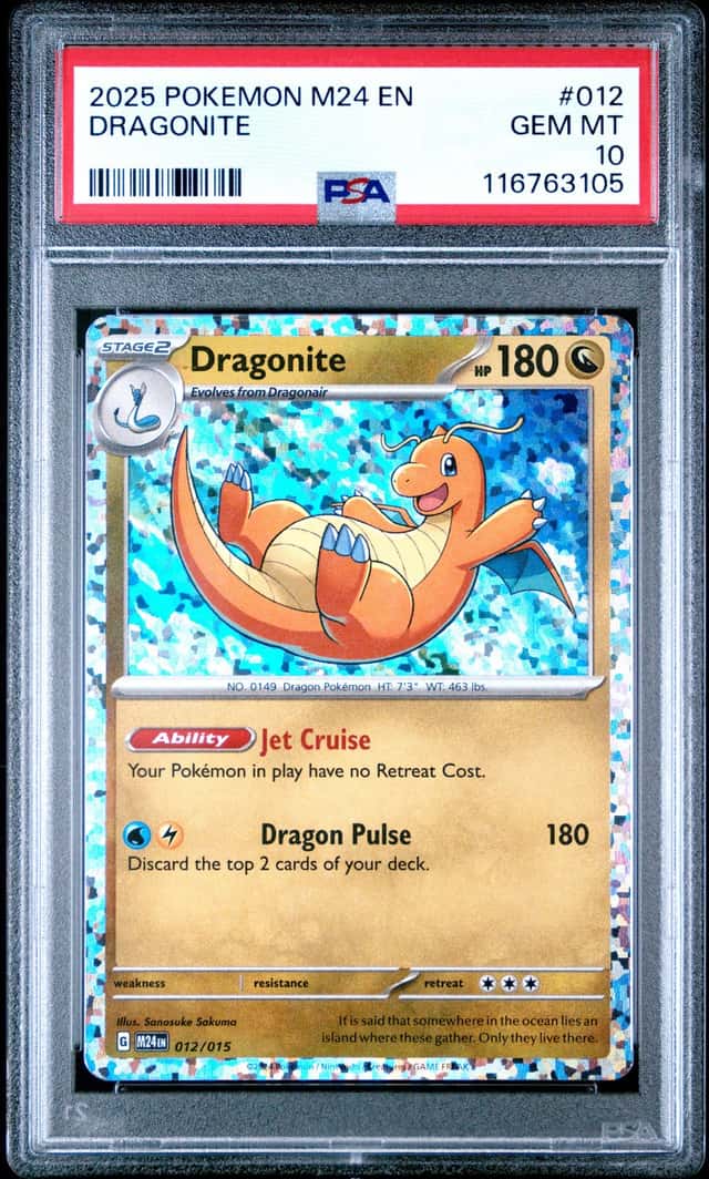 2025 POKEMON M24 EN-MCDONALD'S COLLECTION #012 DRAGONITE PSA 10
