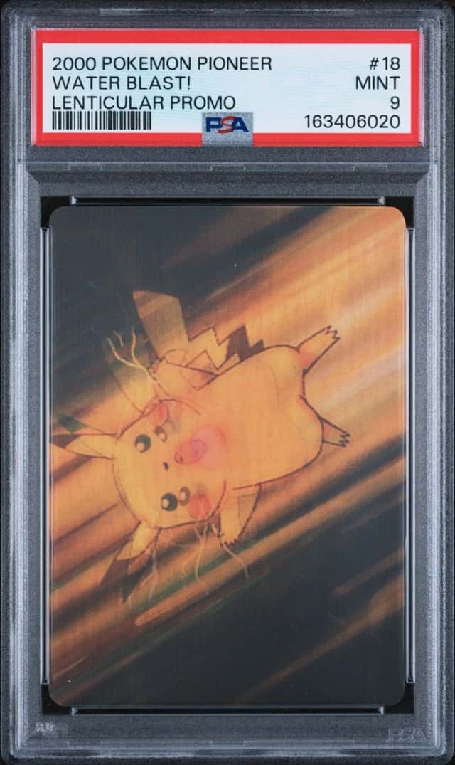 2000 POKEMON PIONEER LENTICULAR PROMO #18 WATER BLAST! PSA 9