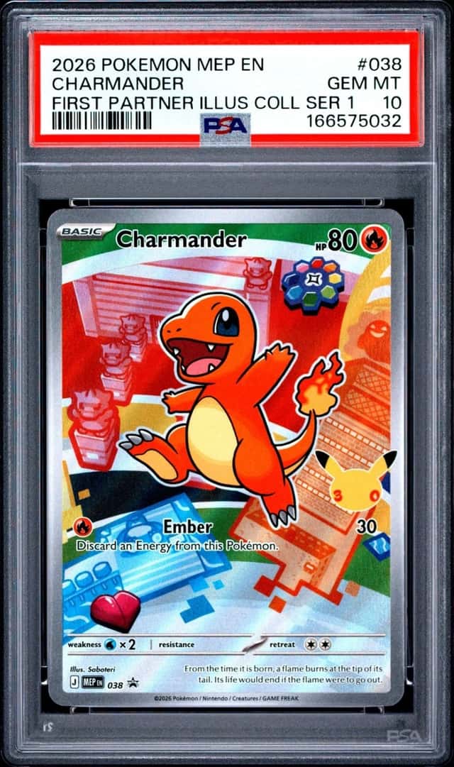 2026 POKEMON MEP EN-ME BLACK STAR PROMO #038 CHARMANDER PSA 10